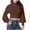 Coffee, variant on cfhntfmh Women Fall Fashion Sweaters Turtleneck Lantern Long Sleeve Crop Pullover Loose Dressy Casual Knit Tops
