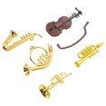 thumbnail image 4 of 1 Ensemble Mini Violon Ornement Mini Modèle d'Instrument de Musique Poupée Maison Trompette Ornements, 4 of 7