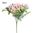 thumbnail image 1 of Tela artificial, simulación de rosas, Bonquet floral, herramienta de decoración de plantas para bodas en el hogar 2 piezas Speravity HA7979-00B, 1 of 6