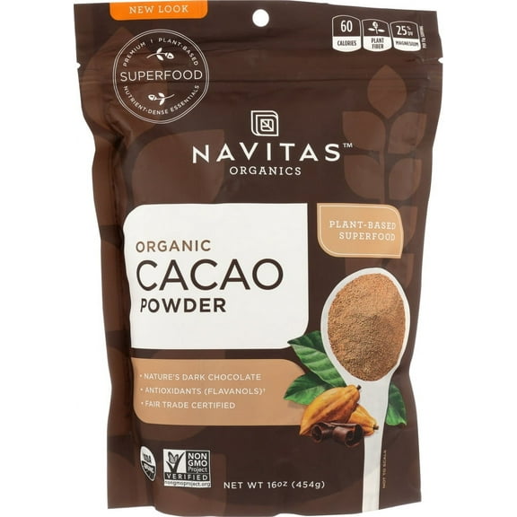 Cacao Powder - 16 oz (454 Grams) by Navitas Naturals