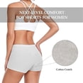 thumbnail image 4 of Women's Boyshorts Panties Cotton Boxer Briefs for Ladies Underwear Shorts with Cotton Crotch 4 Pack-white-style:Style 2;, 4 of 5