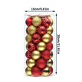thumbnail image 4 of Gold Red Christmas Ball Ornaments Set 50 Count 2.4 Inch Shatterproof Tree Decor, 4 of 8