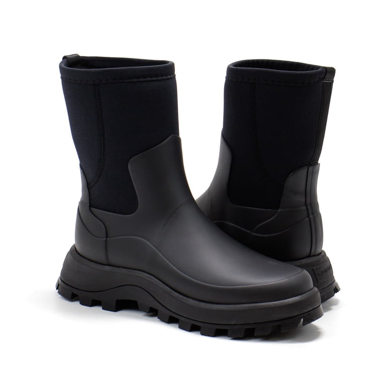 Hunter Women's City Explorer Short Neoprene Boots, Black,6 M US