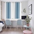 thumbnail image 5 of Blue White Ombre Kitchen Curtains 72 Inch Length, Modern Abstract Art Farmhouse Gradient Grommet Top Bedroom Living Room Curtains, Light Filtering Cafe Curtain Drapes 2 Panels Set 104''x72'', 5 of 9