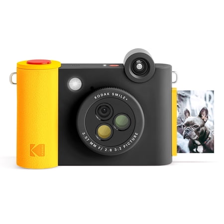 Kodak Smile+ Wireless 2x3 Digital Instant Print Camera W/Effect Lenses - Black