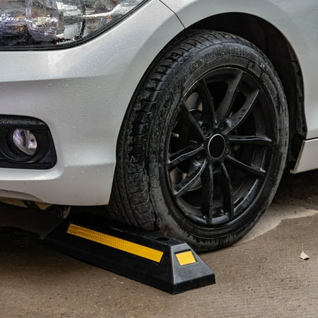 Laser Parking Guide - UBesGoo Heavy Duty Rubber Parking Curb Guide Car Garage Wheel Stop Stoppers
