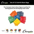 thumbnail image 3 of Champion Sports MBB3 Bean Bag (Pack of 12), 3-Inch, Green/Orange/Purple/Royal Blue/Red/Yellow, 3 of 5