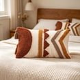 thumbnail image 2 of Boho Lumbar Throw Pillow Covers 12x20 Inch, Bohemian Tufted Decorative Pillow Covers with Tassels for Couch Sofa Bedroom Living Room 1 Pack, Coffee, 2 of 7