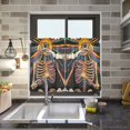 thumbnail image 4 of Yayeee Kitchen Curtains Tier Pair Light Filtering 27"x36" Rod Pocket Short Cafe Window Panel, Colorful Skeleton Sun, 4 of 7
