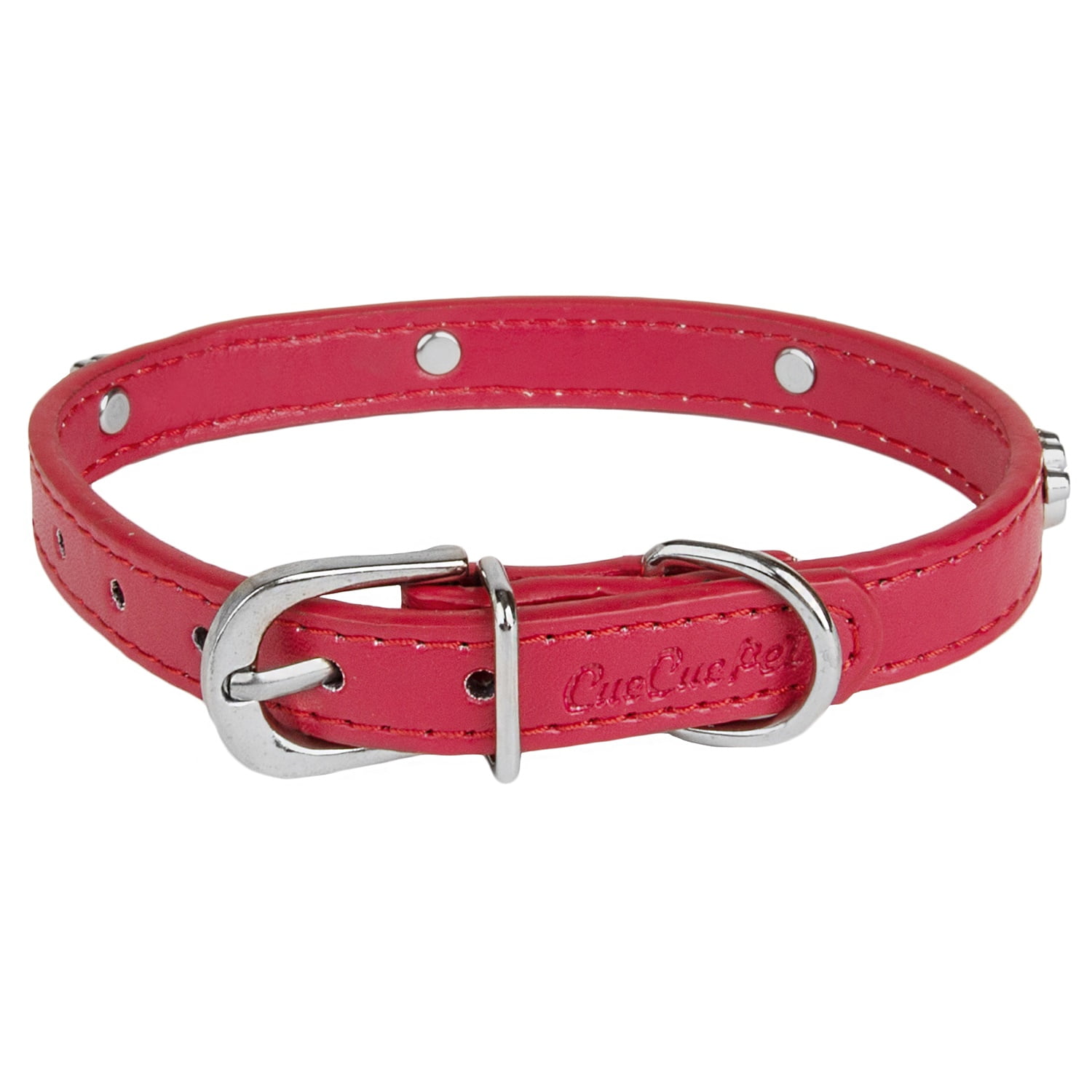 CUECUEPET Adjustable Dog Collar with Embellished Paw Bling Charms [Multiple Sizes]