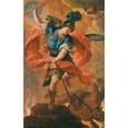 thumbnail image 2 of Antonio Acisco Palomino de Castro y Velasco 11x14 Black Ornate Wood Framed Double Matted Museum Art Print Titled: The Archangel Michael Defeating the Devil, 2 of 5
