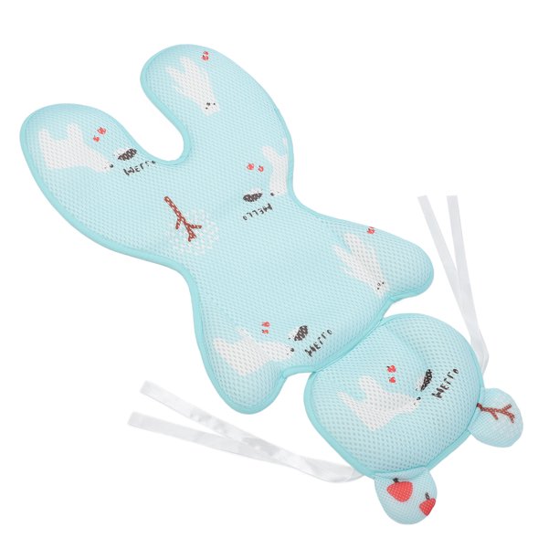 Inserto de asiento para el automóvil infantil, orejas de dibujos animados para el asiento infantil cabeza de la cabeza soporte del cuerpo restringir para sillas altas para recién nacidos