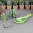 thumbnail image 2 of Servette Home Ceramic Stovetop Set with Salt and Pepper Shakers and Spoon Rest - Cactus, 2 of 7