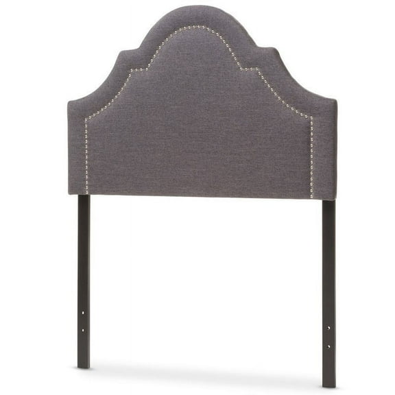 Kingfisher Lane Upholstered Twin Headboard in Dark Gray