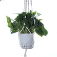 thumbnail image 4 of Flower pot net bag Gardening green plants Creative cotton rope flower pot hanging basket Hand woven cotton rope hanging flower pot net bag, 4 of 5