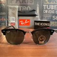 thumbnail image 5 of RB-Hip Hop-sunglasses 3016 Clubmaster 901 black&Silver frame 51mm g15 lenses, 5 of 5