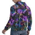 thumbnail image 6 of Wukai Starry Night Iris Field Print Men Hoodies Fleece Sweatshirts Long Sleeve Sweaters Pullover Fall Outfits Winter Clothes-4X-Large, 6 of 7
