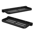 thumbnail image 6 of OULII 2Pcs Grey Foldable Bathroom Shelf Metal Wall Mounted Vanity Storage and Shower Organizer, 6 of 8