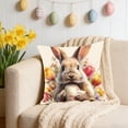 thumbnail image 1 of QTOCIO Easter Pillow Rabbits And Easter Egg Patterns Throw Pillow Cases Decorative Cushion Covers For Sofa Couch Home Easter Decor, 1 of 4