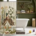 thumbnail image 3 of Manfei Wild Duck Print Shower Curtain 72Wx72L,Farmhouse Mallard Bathroom Curtain, 3 of 5