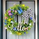 thumbnail image 5 of Fiudx Corona de Hojas Coloridas, Decoración de Primavera y Verano, Guirnalda de Ranúnculos Vibrantes, Atractiva para La Puerta de Entrada, Regalo de Inauguración de La Casa, Colgante para Puerta de E, 5 of 6