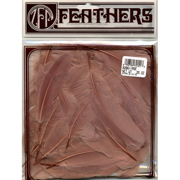 Zucker Feather Products Loose Goose Satinettes Dyed Feathers - 4.5-6" - Rose