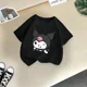 thumbnail image 3 of Marca Kulomi, camiseta de algodón de verano para niños, linda camiseta de dibujos animados de Sanrio para niño y niña, ropa informal de moda para niña bebé, 3 of 5