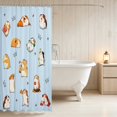 thumbnail image 3 of Erosebridal Guinea Pig Shower Curtain 72Wx72L for Boys Girls, Blue Background Waterproof Bathroom Curtain, 3 of 5