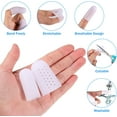 thumbnail image 4 of 20 piezas de protectores de dedos de silicona con orificios para heridas, cubierta de dedos transpirable (blanco) TUNC Sencillez, 4 of 5