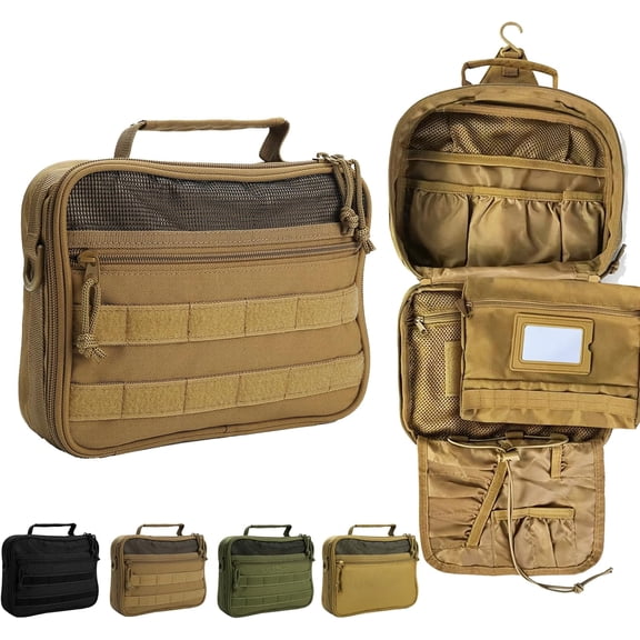 Travel Hanging Toiletry Bags,Tactical Toiletry Bag for Men,Bathroom Essentials Men's Toiletry Bag for Camping,Toiletries Organizer Dopp Kit, Travel Cosmetic Bag,Shaving Hygiene Bag