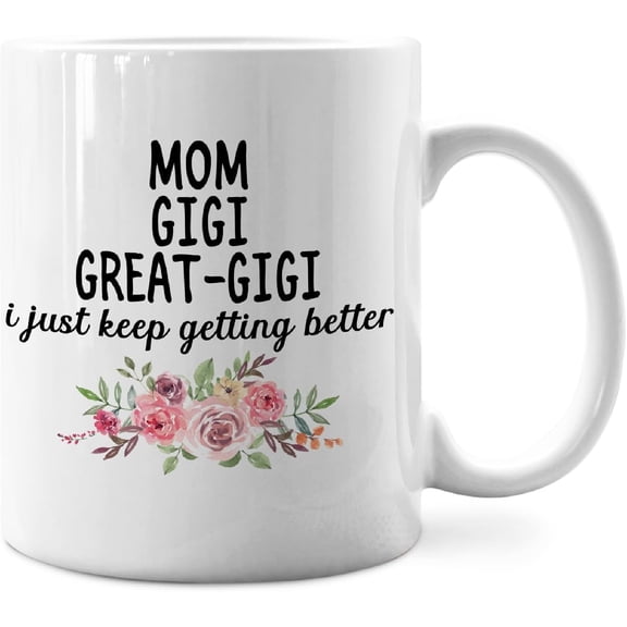 Great Grandma Coffee Mug - Great Grandma Gifts for Birthday Mothers Day, 11oz Floral Mother‘s Day Coffee Mug Ceramic, Mothers Day Gifts
