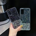thumbnail image 5 of Clear Glitter Silicone Phone Case for Samsung Galaxy Note 20 10 Ultra Pro A03S A02 A50 S A30 A41 A31 A21, Stylish Back Cover with Precise Holes(Transparent,A21), 5 of 6