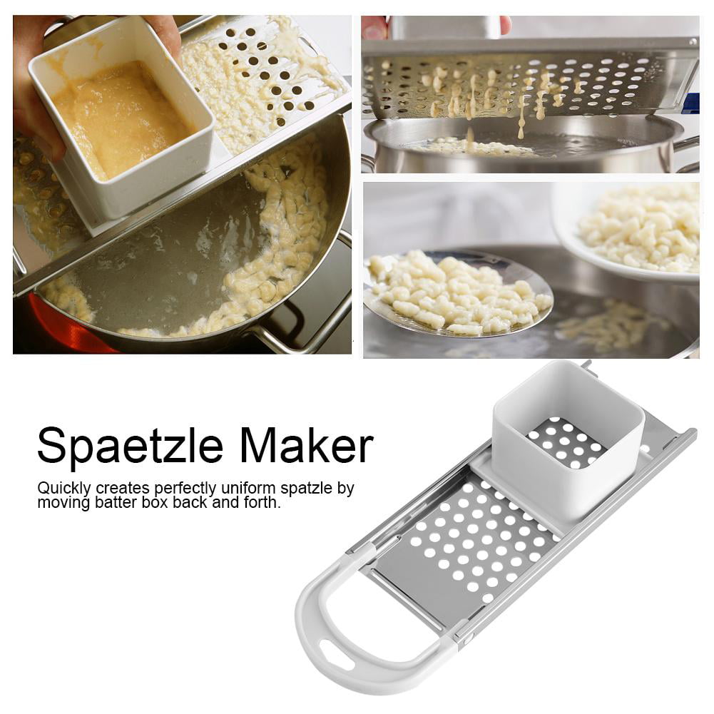 manual pasta cooking tools with comfort handle Mekta Stainless steel noodles slicer pasta kitchen spaetzle maker noodles grater with dough scraper