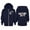 Dark Blue, variant on WOYY Toddler Girls Zip Up Hoodie Football Game Day Hooded Sweatshirt Casual Active Jacket
