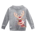 thumbnail image 4 of Wdgfv Chandail à Capuchon d'Hiver pour Filles Manches Longues Imprimé de Noël Col Rond Chandail en Molleton Chaud et Confortable pour Enfants Vêtements de Jeu Décontractés Gris 8-9 Ans, 4 of 4
