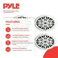 thumbnail image 2 of Pyle 260W 4 Ohms Water Resistant 2 Way Boat Marine Speakers, White (4 Pack), 2 of 11