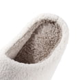 thumbnail image 4 of Viluyesy Womens Scuff Slippers Curly Fleece Lined Cat Embroidery Closed Toe Non Slip Warm Soft Indoor House Slides White Size 6.5, 4 of 6
