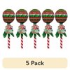 (5 pack) Giant Pop with 10 Lollipop Sticks Inside by Dat'l Do-it, Christmas Red, 2.46 oz, 1 Ct
