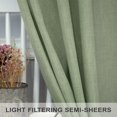 thumbnail image 3 of Cortinas Pitalk Christmas, lino, 27,4 cm, color verde salvia, 2 paneles, 3 of 7
