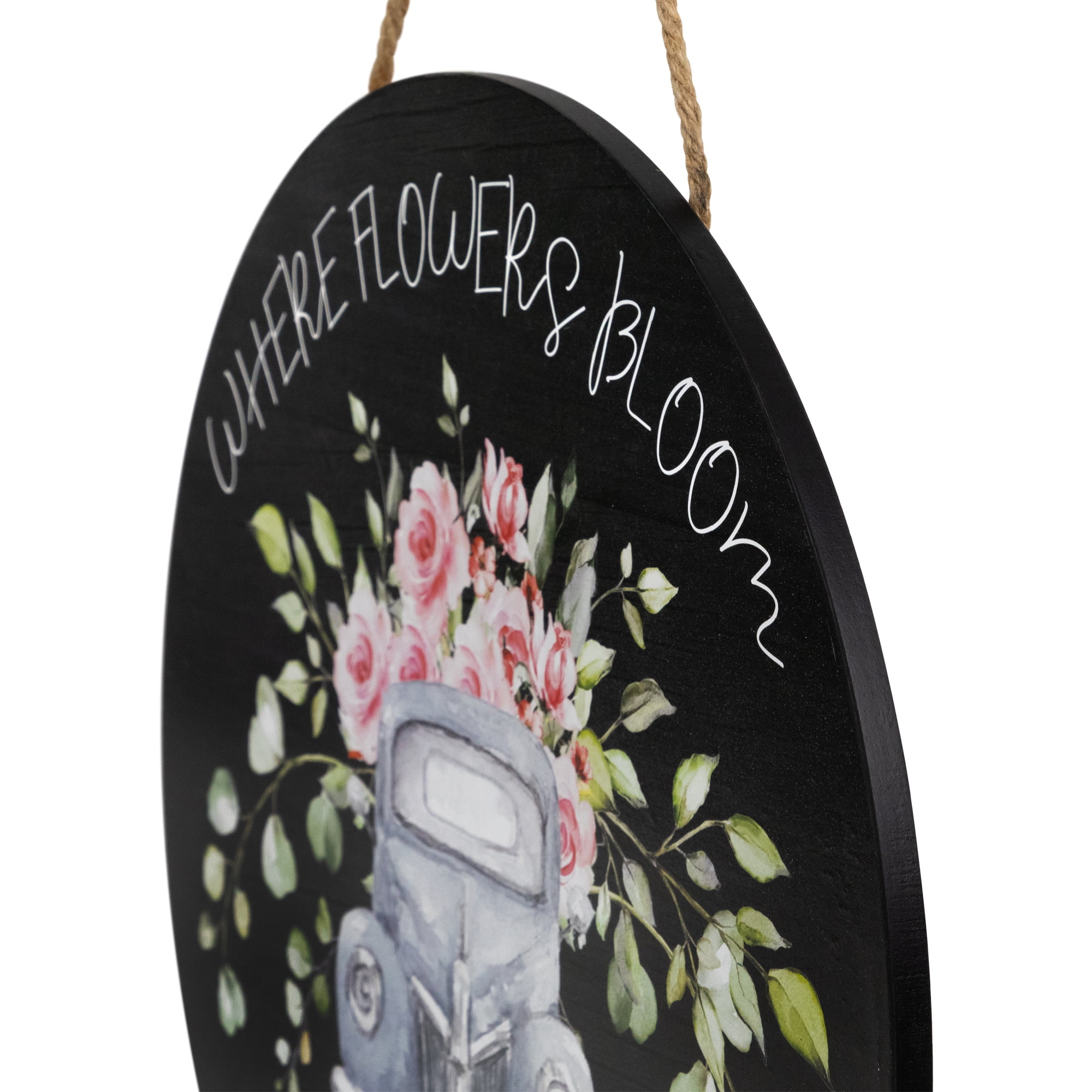 Northlight Where Flowers Bloom Wooden Wall Sign - 15.75"