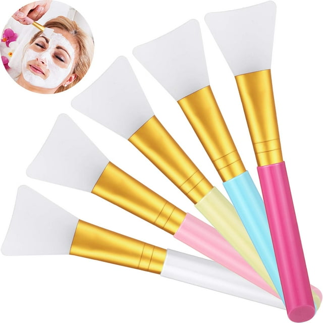 Brochas de silicona para mascarillas faciales, 30 unidades, 5 colores