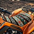 thumbnail image 4 of Uorisanigo ATV Seat Covers,Waterproof Southwest Aztec ATV Seat Cushion Cover 4 Wheeler ATVs with Elastic Edge Suitable for Most ATVs Snow Rain Dust Protection & Comfort Riding, 4 of 7