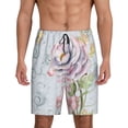 thumbnail image 1 of Fotbe Vintage Rose Pantalones Cortos de Pijama para Hombre, Ropa de Dormir, Pantalones de Pijama Cortos para Hombre-Small, 1 of 6