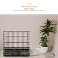 thumbnail image 3 of 30" Dog Crate, Folding Metal Wire Dog Cage with Double Door & Double Lock, Portable Pet Crate Kennel for Small Medium Dogs Cats Rabbits, Black, 3 of 7
