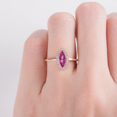 thumbnail image 5 of HeartsAndYou 1ct Natural Ruby & Diamond Halo Women Ring 100% REAL 14k SOLID Rose Gold, 5 of 9