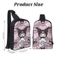 thumbnail image 3 of Kuromi and My Melody Sling Bag For Women Men Fashion Backpack Crossbody Shoulder Bag Chest Bag Travel Hiking Casual Sport Daypack, 3 of 8
