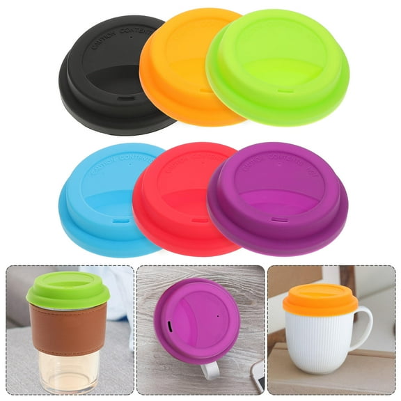 Topbathy Mug Safety Lid Silicone Sky Blue 6pcs