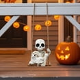thumbnail image 5 of Deeceymbur Skeleton Hugging Pot Resin Hanging Ornament Outdoor Patio Decor Gothic Garden Accent Indoor Macabre Display 2.67x1.77x3.14in, 5 of 10