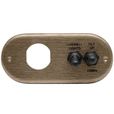 Lund Boat Toggle Switch Panel 2006321 | 5 x 2 1/4 Inch Tan Plastic