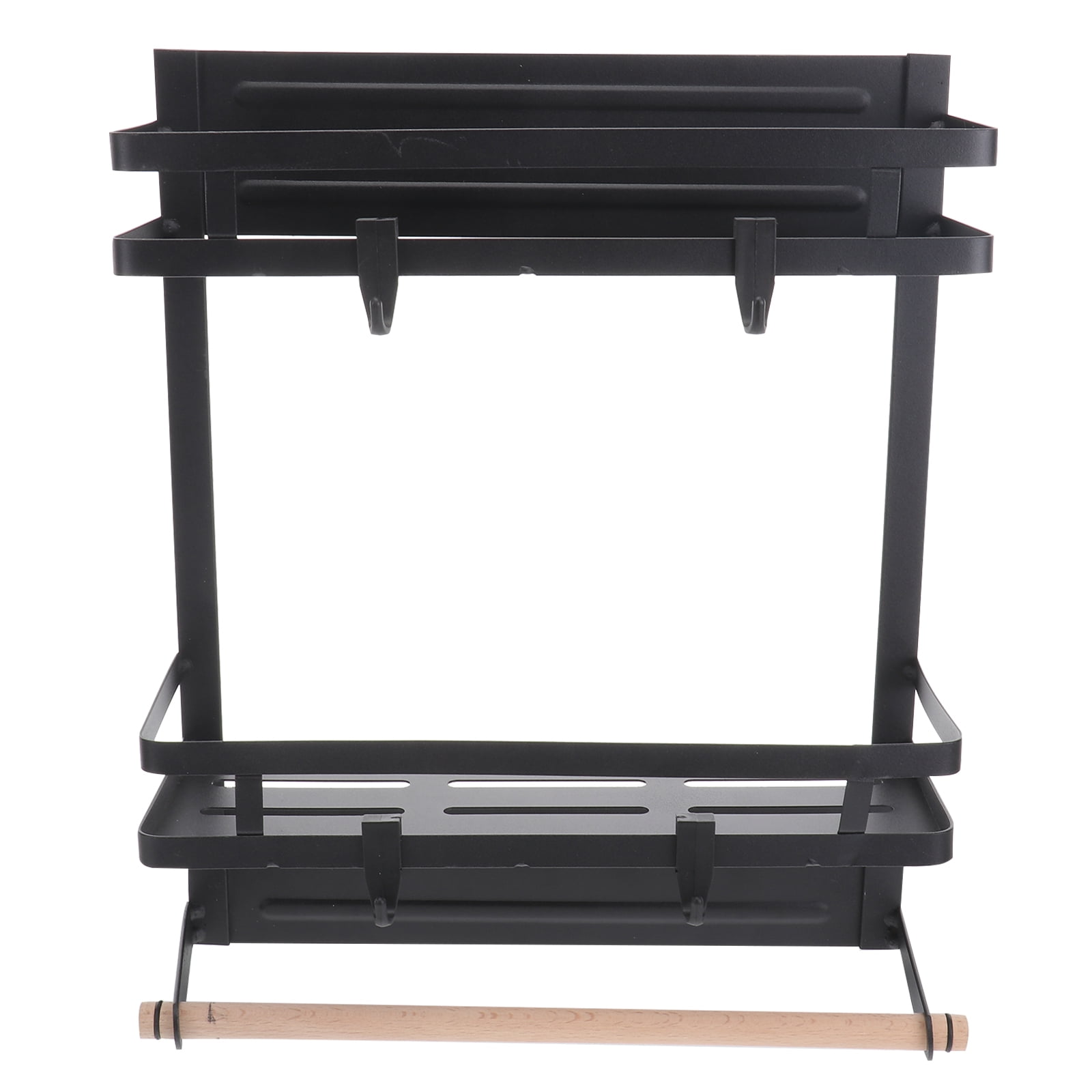 Fridge Organizer 2tier Kitchen Storage Shelf with Towel Bar